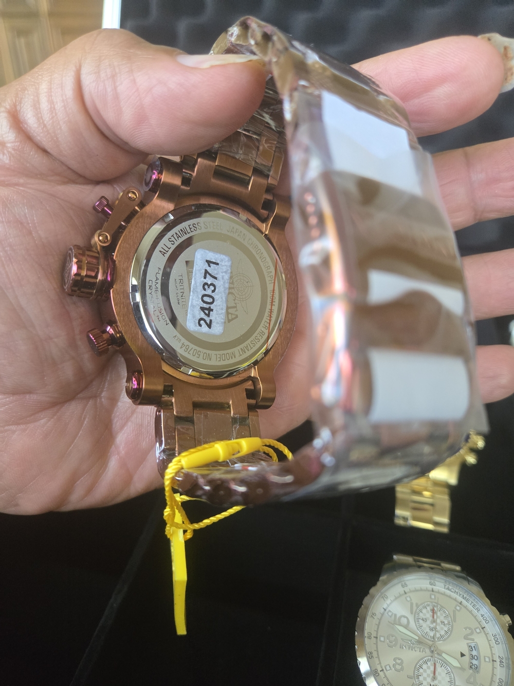 Invicta Rose Gold and Black Chronograph Dive Watch - Picture 3 of 4